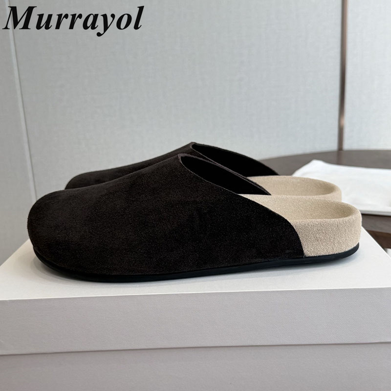 Kids Outdoor Shoes - Flat Thick Sole Lazy Mules Women