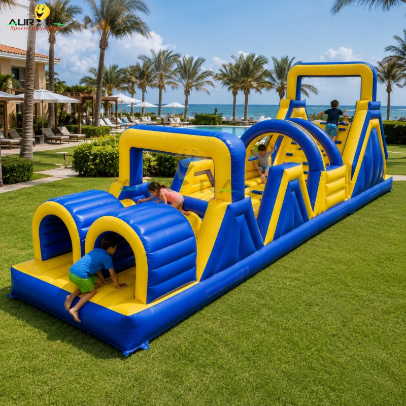 Kids Outdoor Obstacle Course - New Style Inflatable Bouncy Obstacle Course