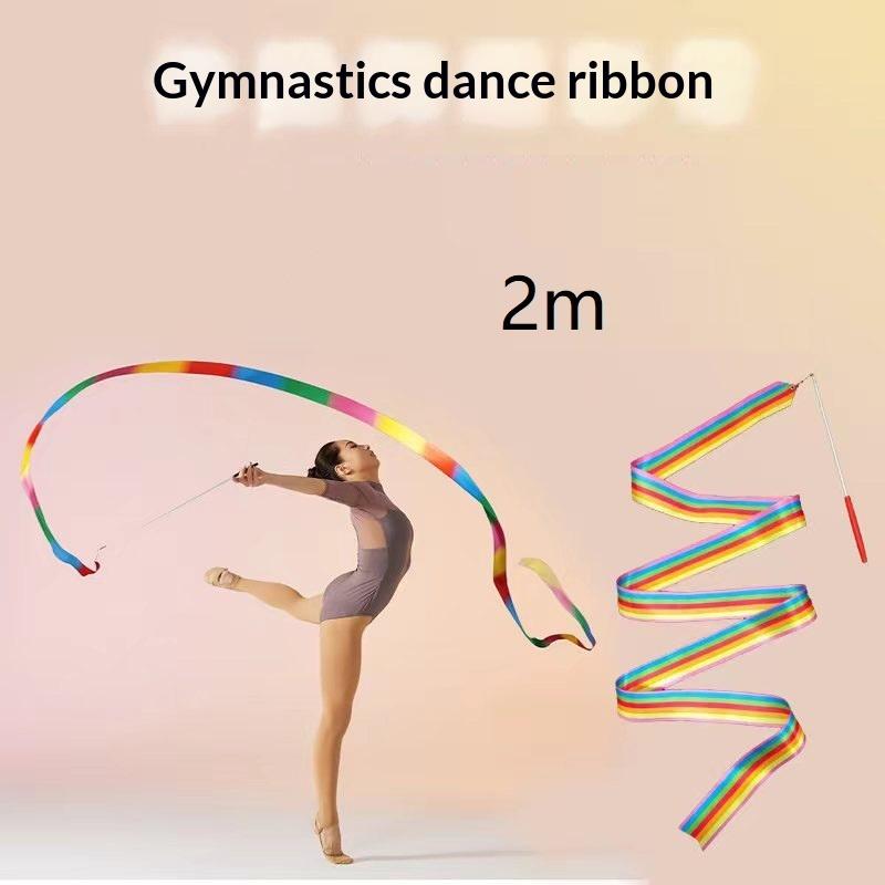 Kids Outdoor Balance Beam - Artistic Gymnastics Ribbon with Rod Lightweight