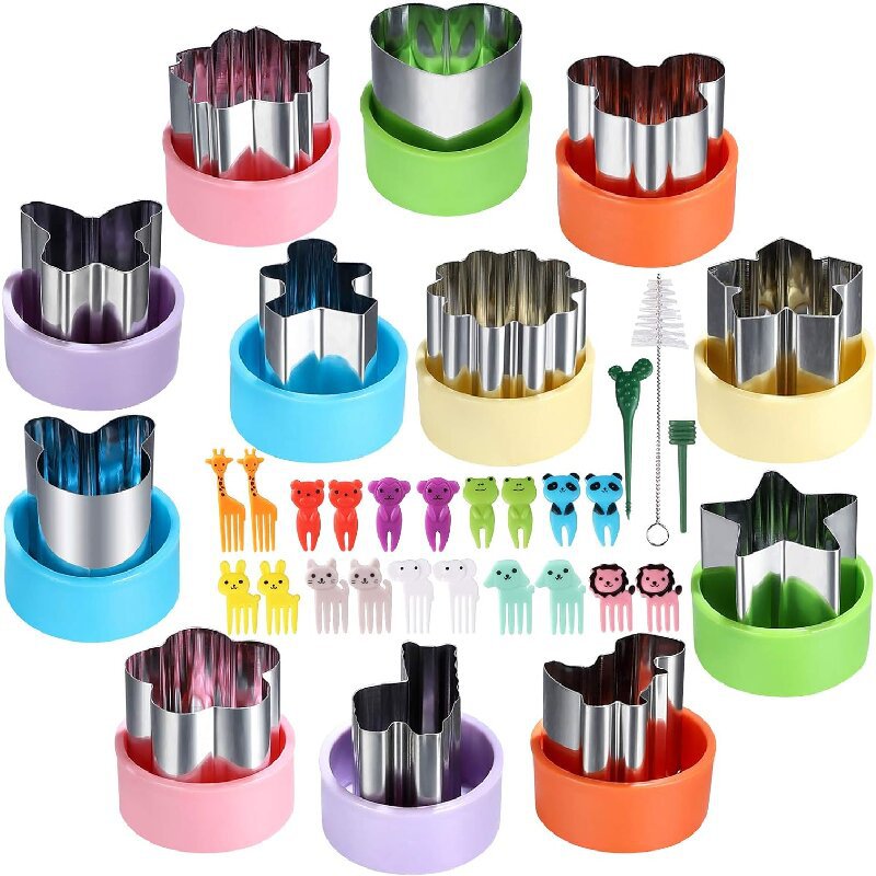 Kids Outdoor Kitchen Accessories - Stainless Steel Vegetable Cutter Shapes Set