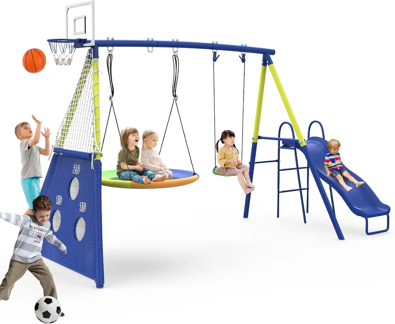 Swing Sets for Backyard with K - огляд і ціна Kids Outdoor Wooden Playset