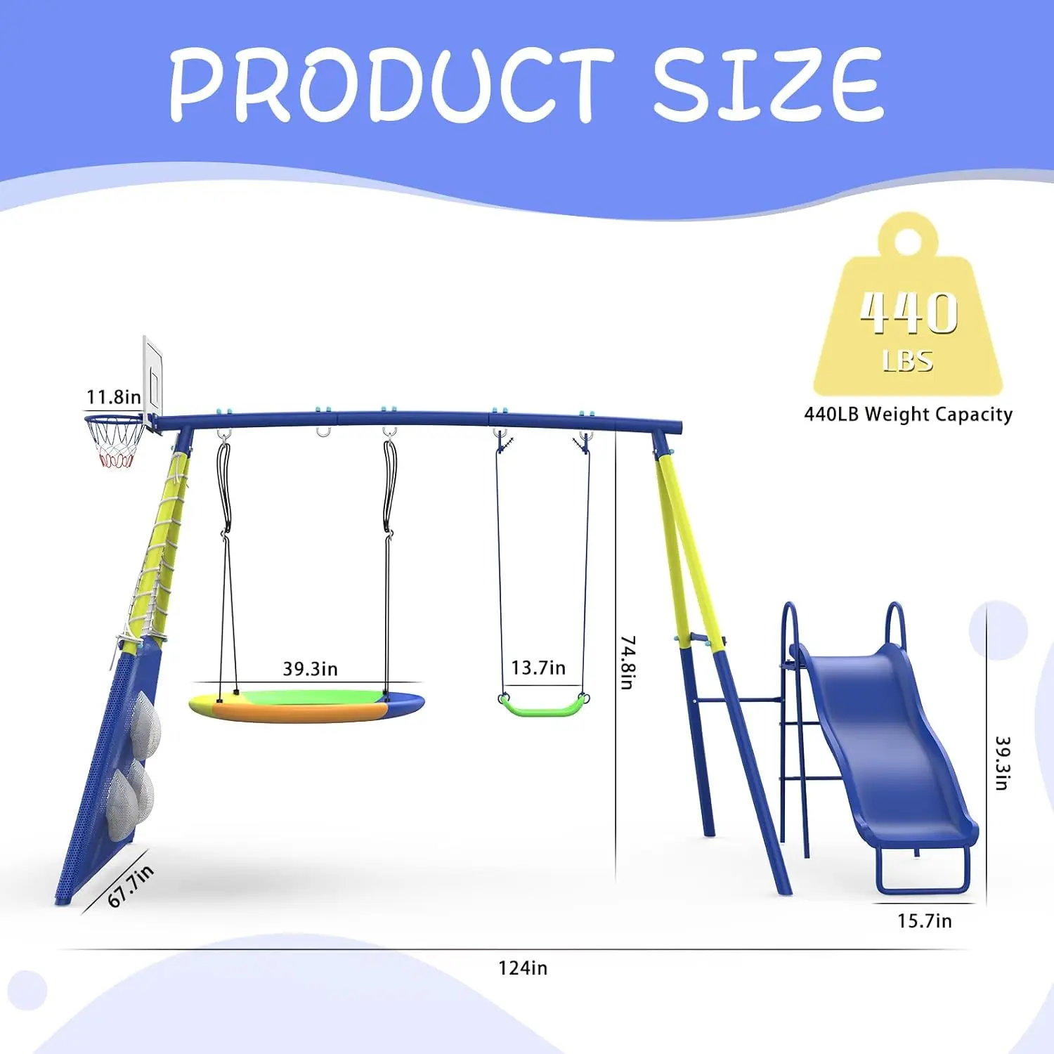 Swing Sets for Backyard with K - огляд і ціна Kids Outdoor Wooden Playset