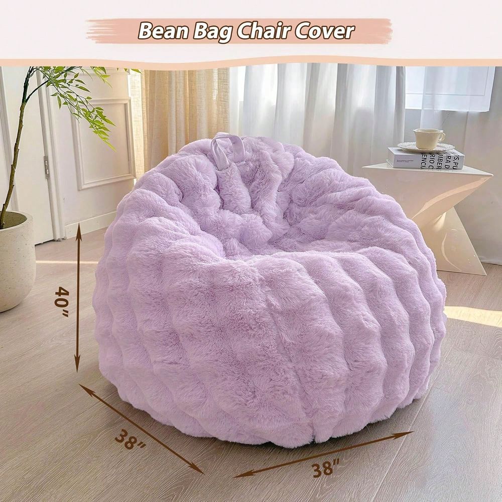 Faux Rabbit Fur Bean Bag Cover - огляд і ціна Kids Outdoor Storage