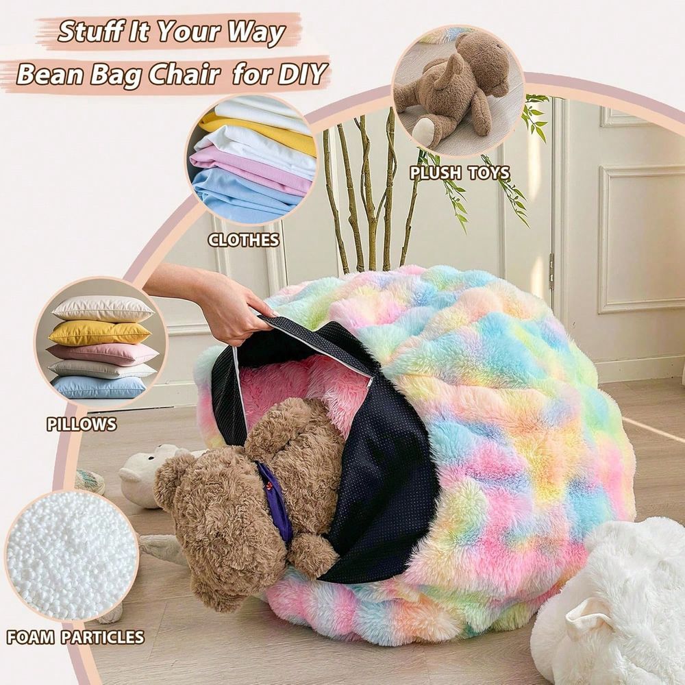 Faux Rabbit Fur Bean Bag Cover - огляд і ціна Kids Outdoor Storage