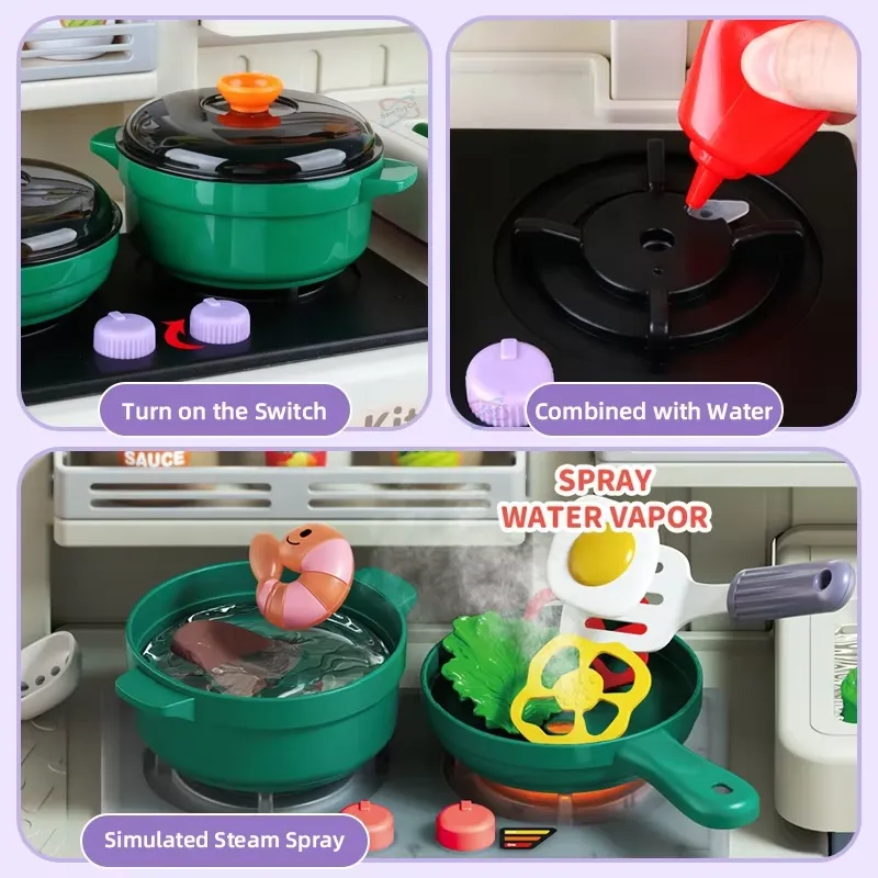 90cm Large Pretend Play Kitche - огляд і ціна Kids Outdoor Kitchen Accessories