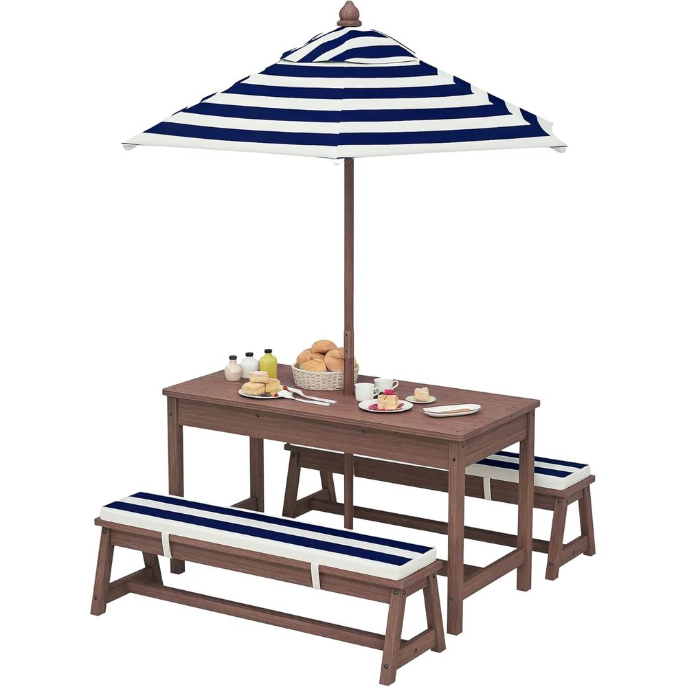 Qaba Kids Picnic Table, Outdoo - огляд і ціна Kids Outdoor Umbrella For Table