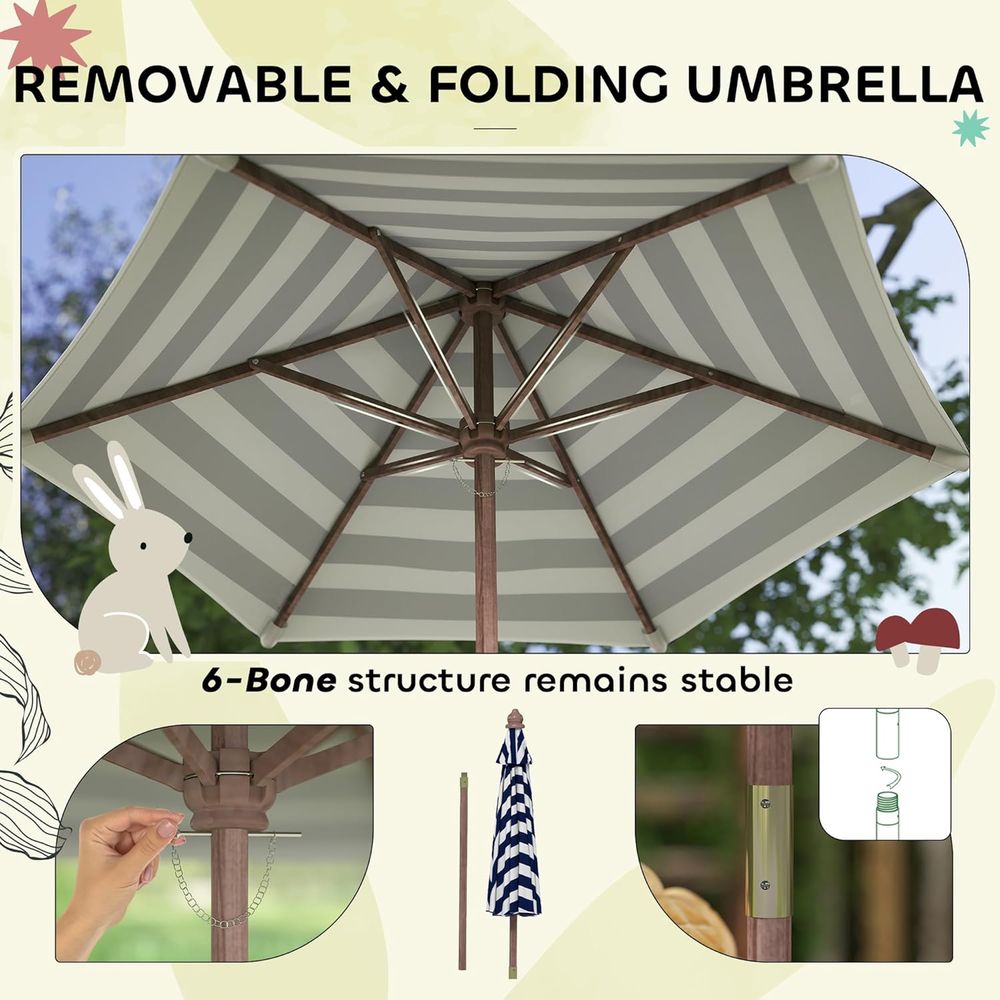 Qaba Kids Picnic Table, Outdoo - огляд і ціна Kids Outdoor Umbrella For Table