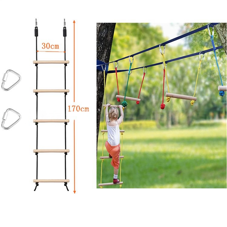 Children Climbing Rope Ladder  - огляд і ціна Kids Outdoor Wooden Playset