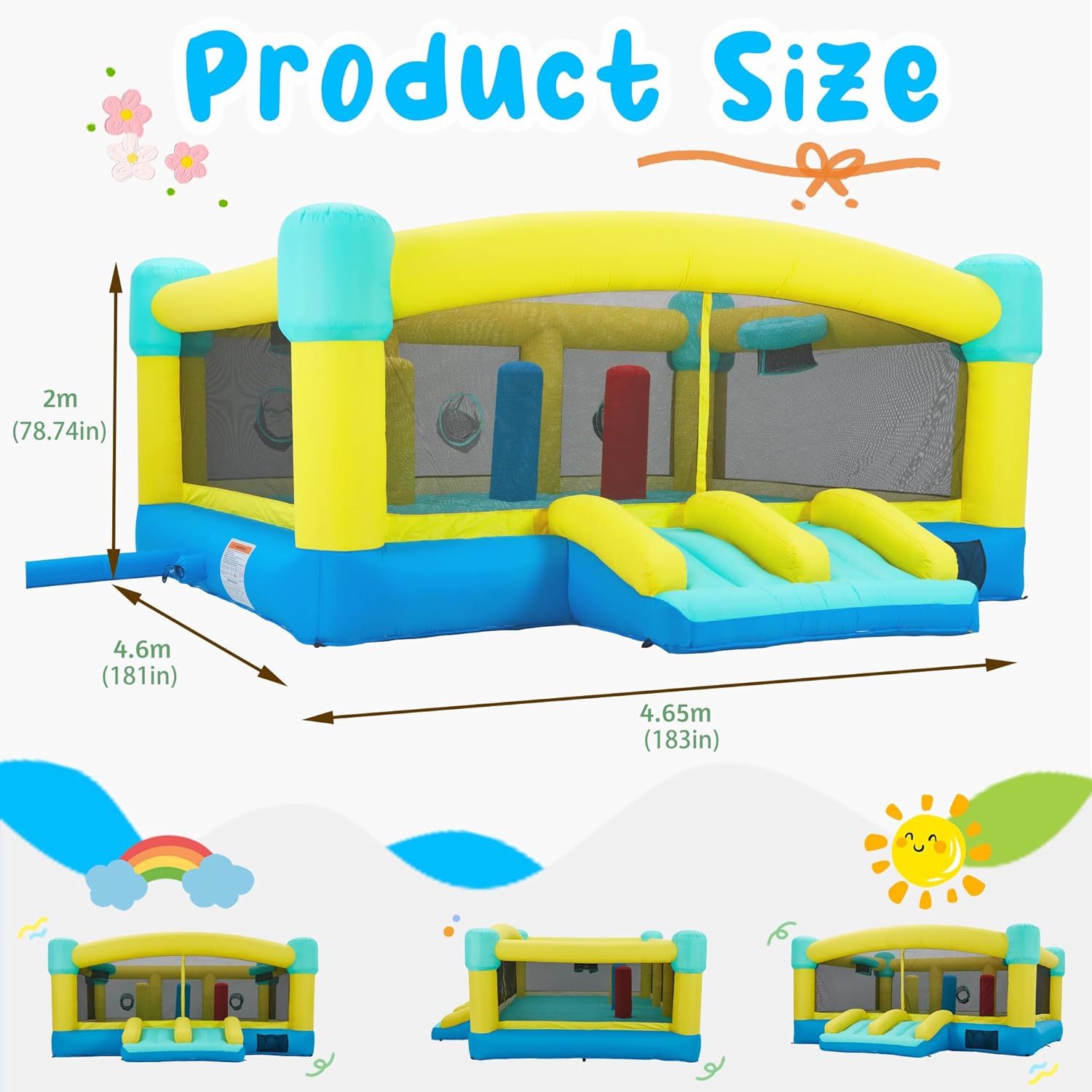 Big Bounce House,15 x 14.8 FT  - огляд і ціна Kids Outdoor Inflatable