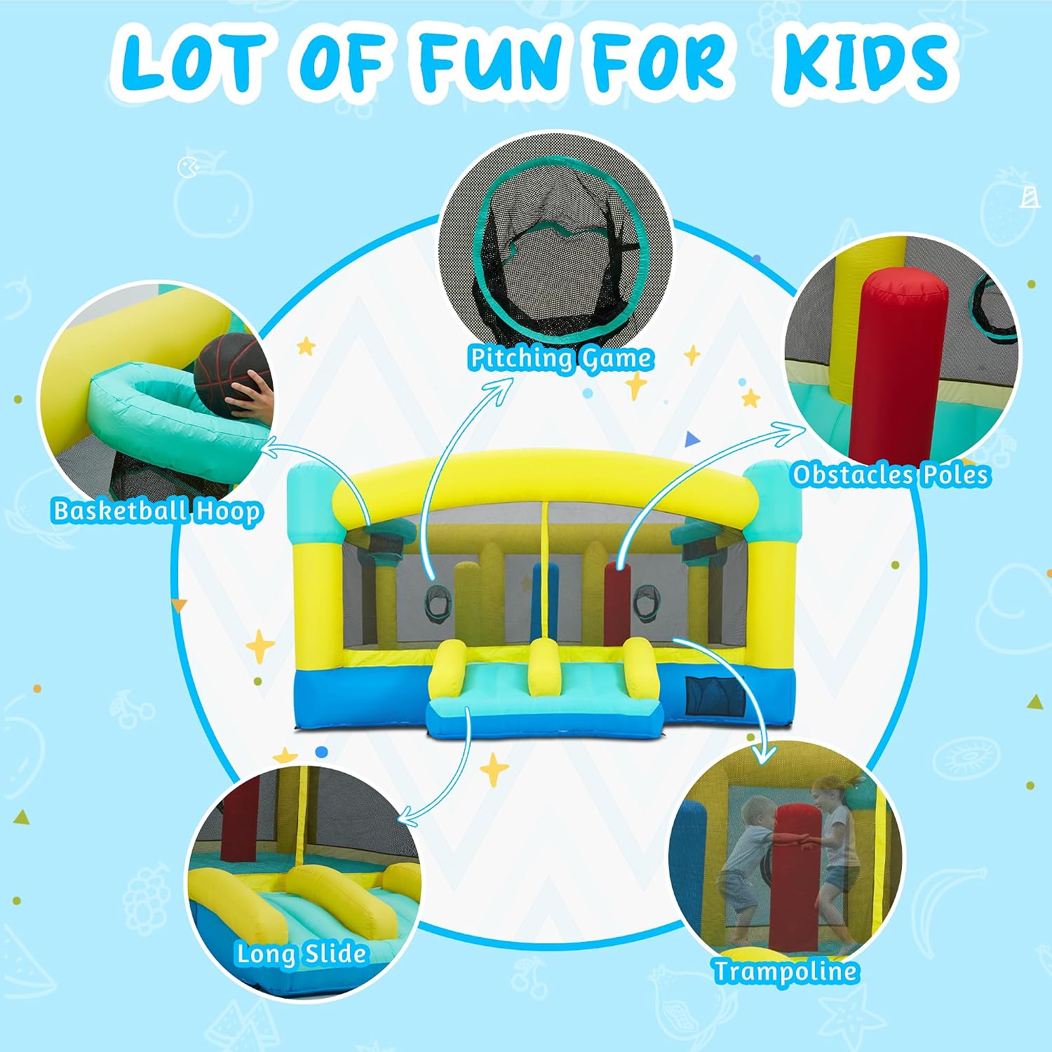 Big Bounce House,15 x 14.8 FT  - огляд і ціна Kids Outdoor Inflatable