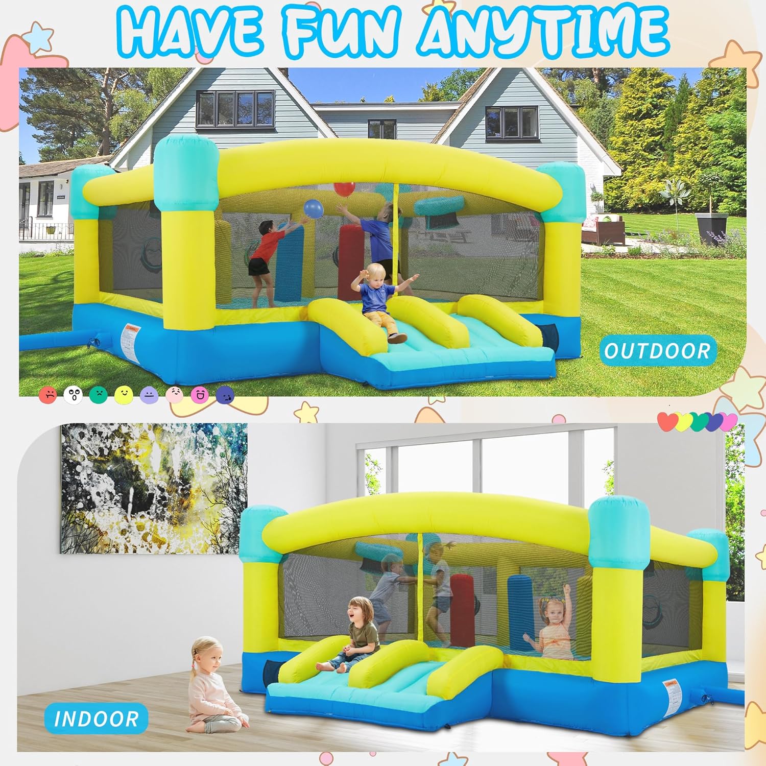 Big Bounce House,15 x 14.8 FT  - огляд і ціна Kids Outdoor Inflatable
