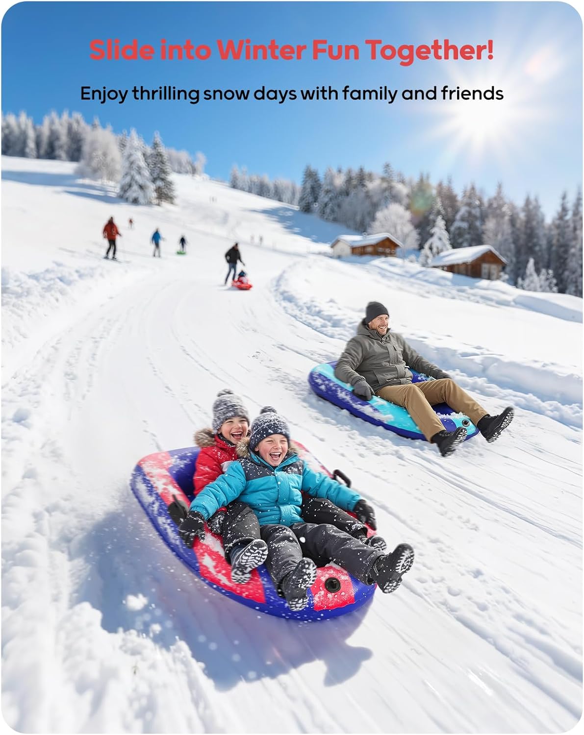 QPAU Inflatable PVC Snow Sled  - огляд і ціна Kids Outdoor Inflatable