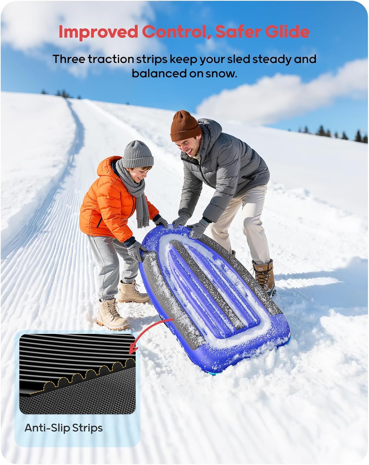 QPAU Inflatable PVC Snow Sled  - огляд і ціна Kids Outdoor Inflatable