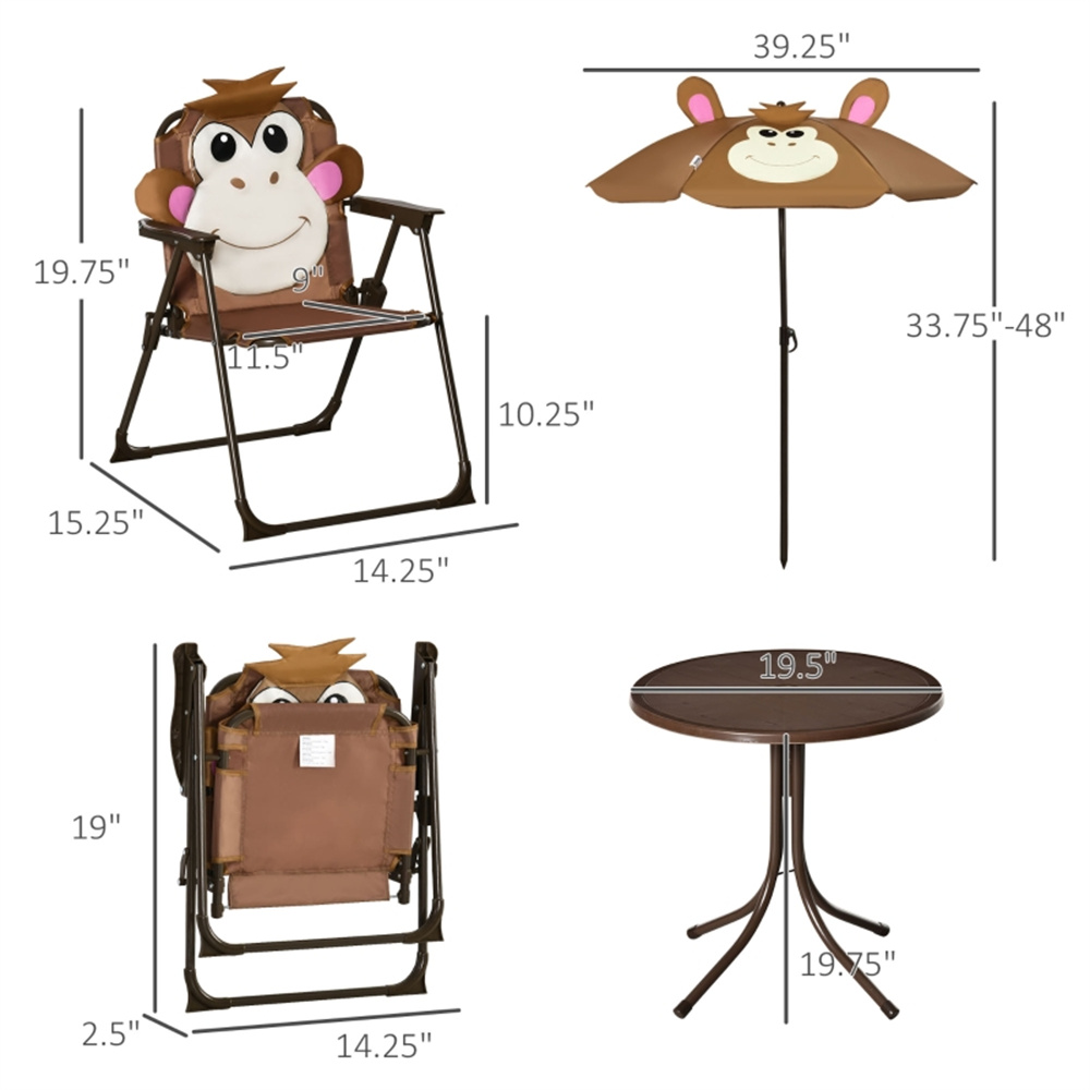 Cute Monkey Kids Patio Table C - огляд і ціна Kids Outdoor Umbrella For Table