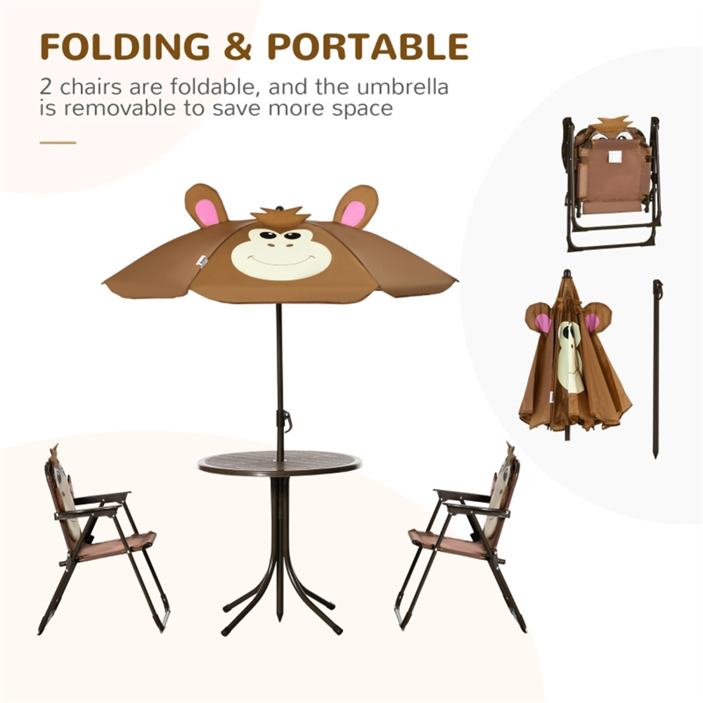 Cute Monkey Kids Patio Table C - огляд і ціна Kids Outdoor Umbrella For Table