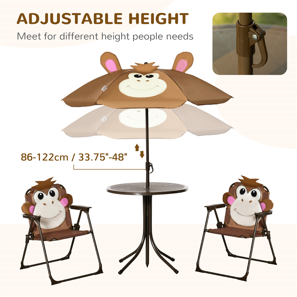 Cute Monkey Kids Patio Table C - огляд і ціна Kids Outdoor Umbrella For Table