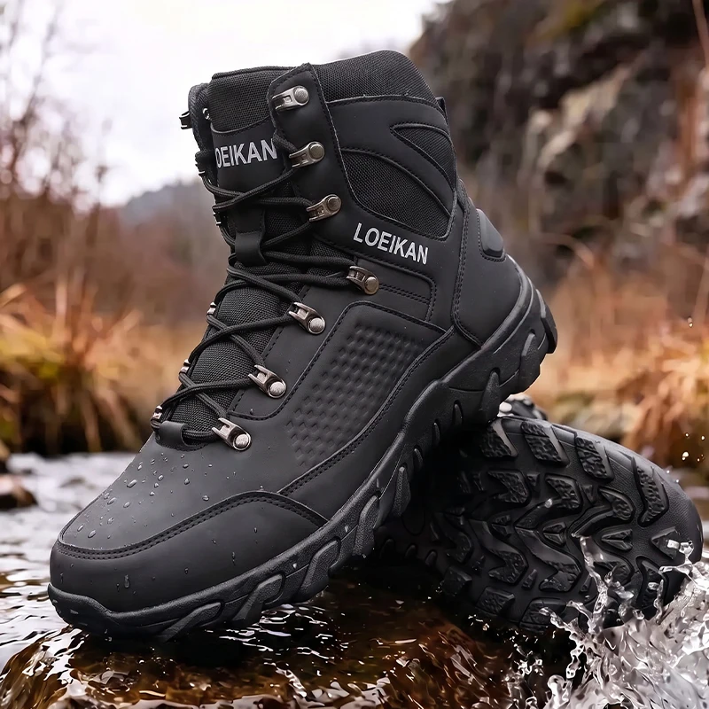 Men High‑cut Tactical Boots PU - огляд і ціна Kids Outdoor Shoes