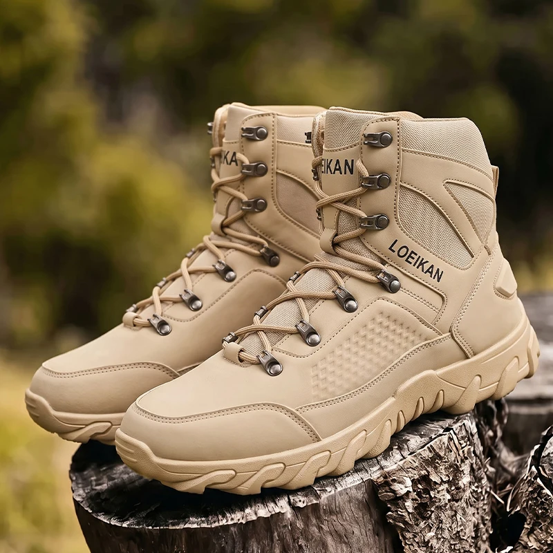 Men High‑cut Tactical Boots PU - огляд і ціна Kids Outdoor Shoes