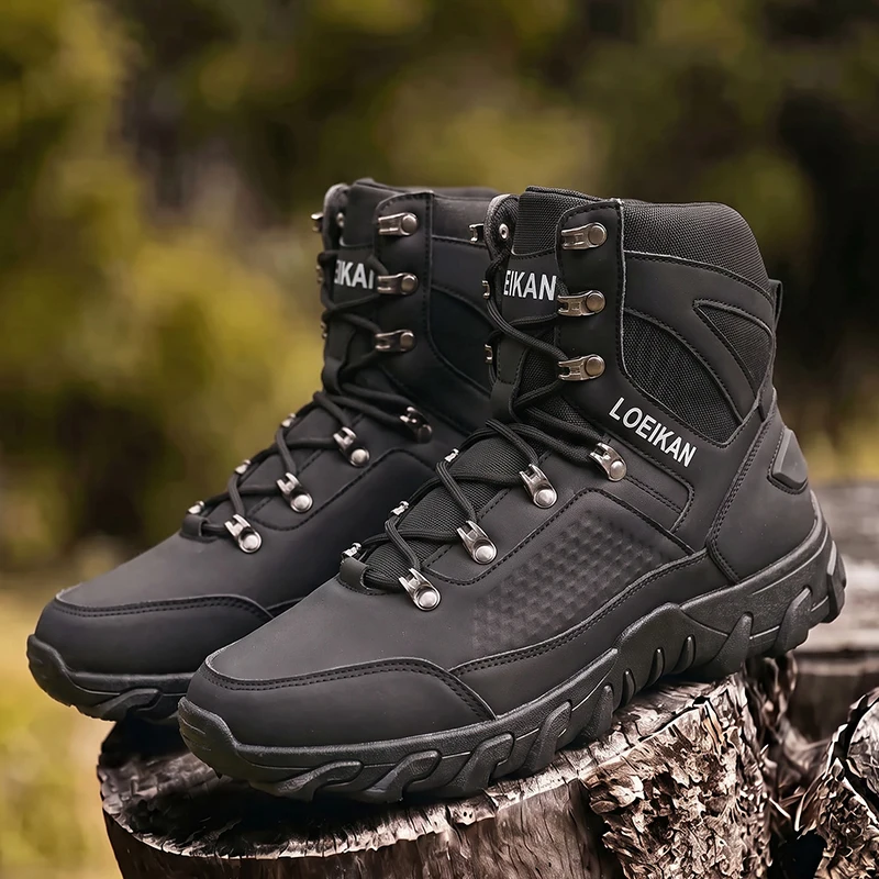 Men High‑cut Tactical Boots PU - огляд і ціна Kids Outdoor Shoes