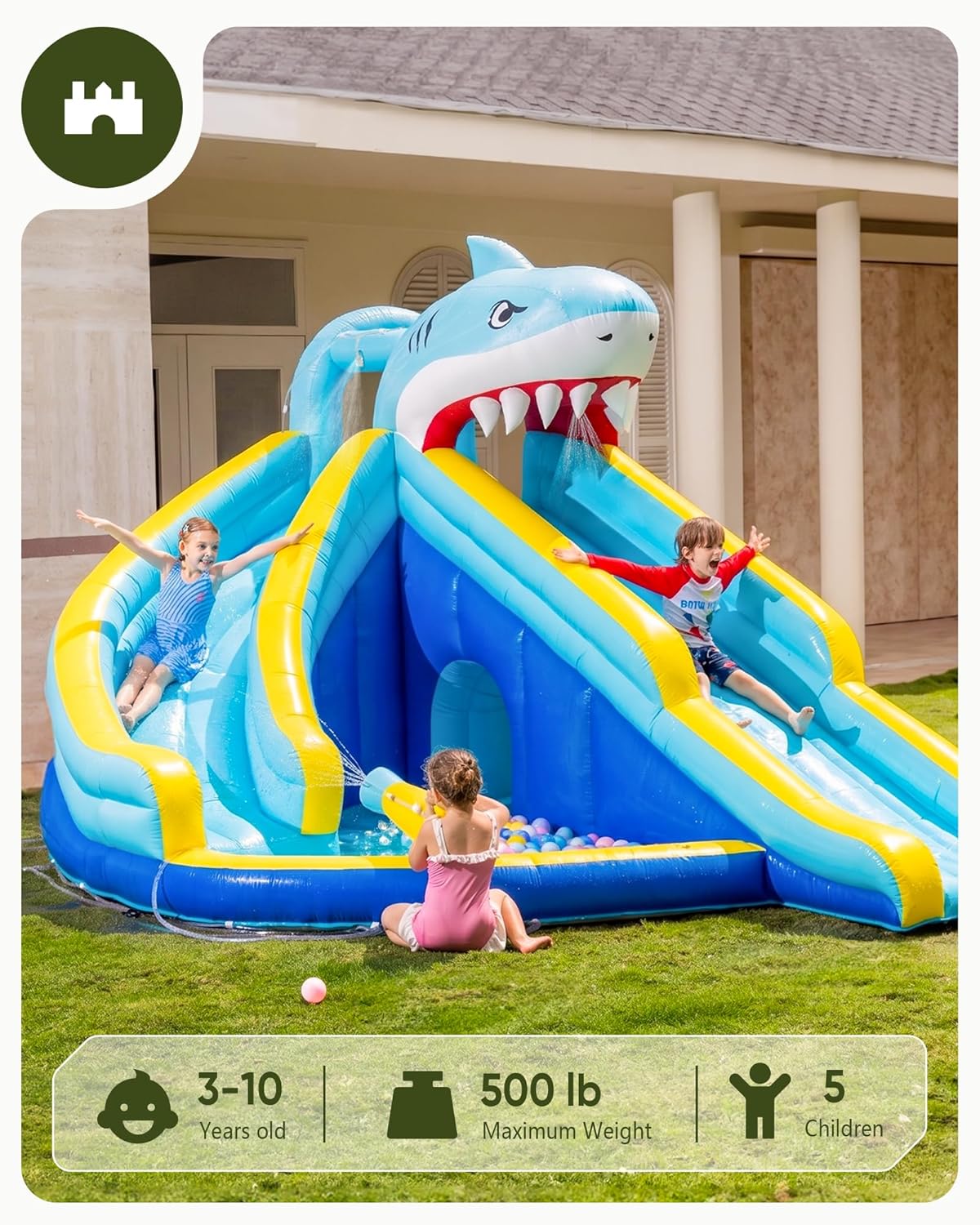 Kids Inflatable Water Slide Bo - огляд і ціна Kids Outdoor Water Slide