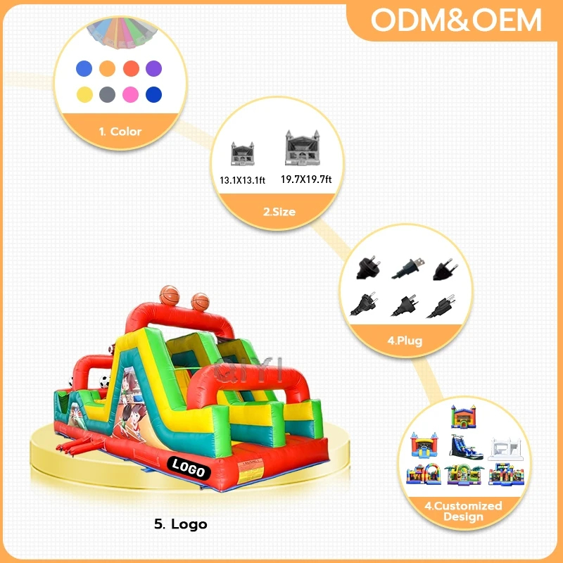 Large Red and Blue Commercial  - огляд і ціна Kids Outdoor Inflatable