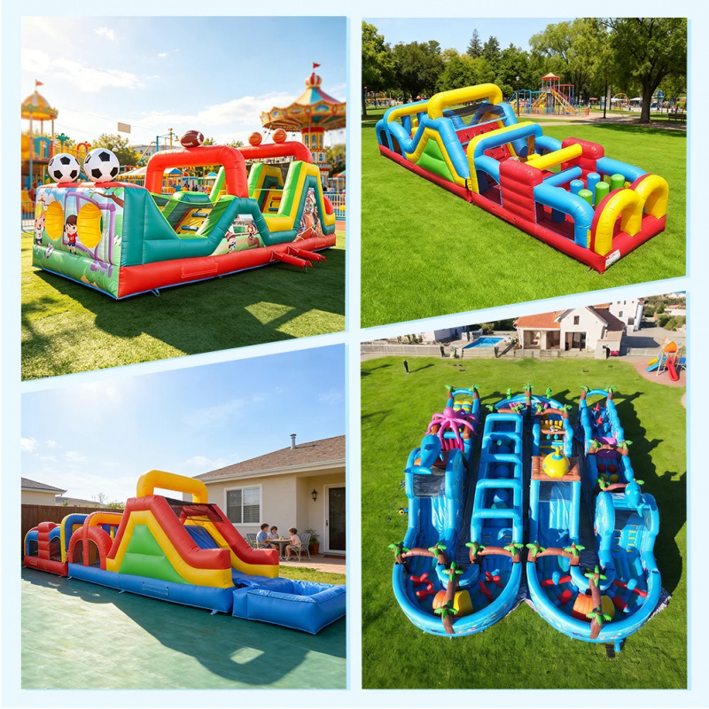 Large Red and Blue Commercial  - огляд і ціна Kids Outdoor Inflatable