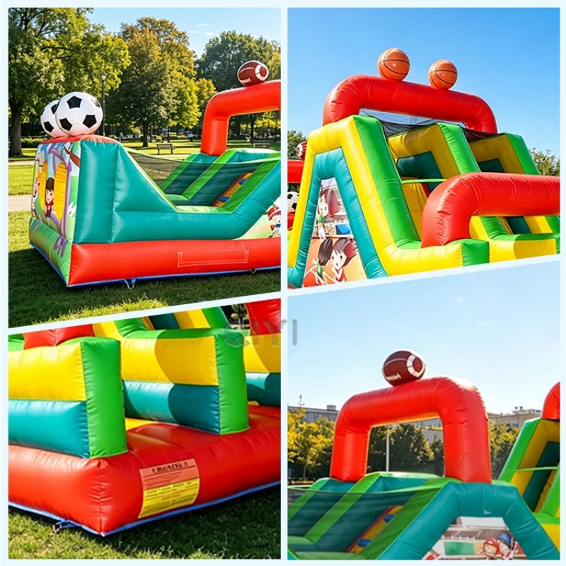 Large Red and Blue Commercial  - огляд і ціна Kids Outdoor Inflatable