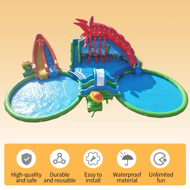 High Quality Commercial Grade  - огляд і ціна Kids Outdoor Water Park