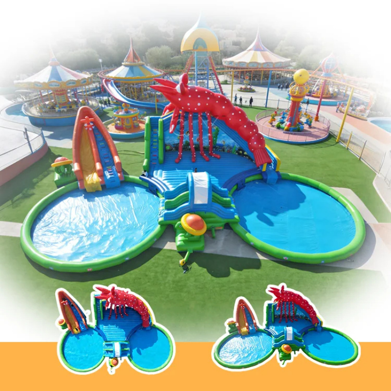 High Quality Commercial Grade  - огляд і ціна Kids Outdoor Water Park