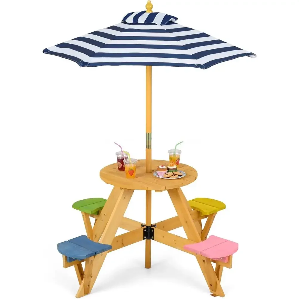 4-Person Wooden Toddler Picnic - огляд і ціна Kids Outdoor Umbrella For Table