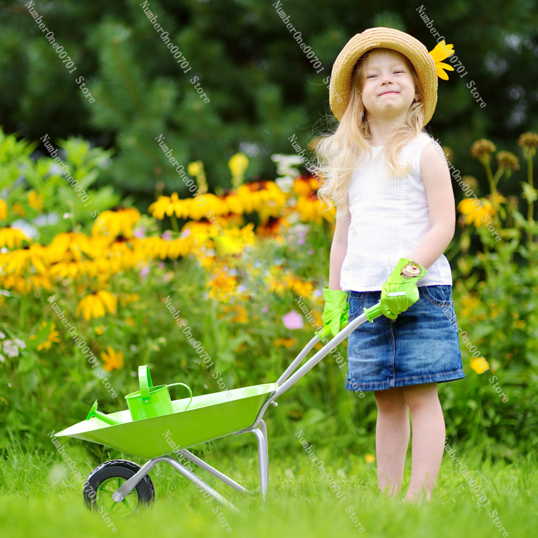 Kids Outdoor Wheelbarrow, Gree - огляд і ціна Kids Outdoor Garden Set