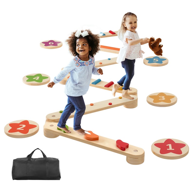 6 PCS Balance Beam Stepping St - огляд і ціна Kids Outdoor Balance Beam