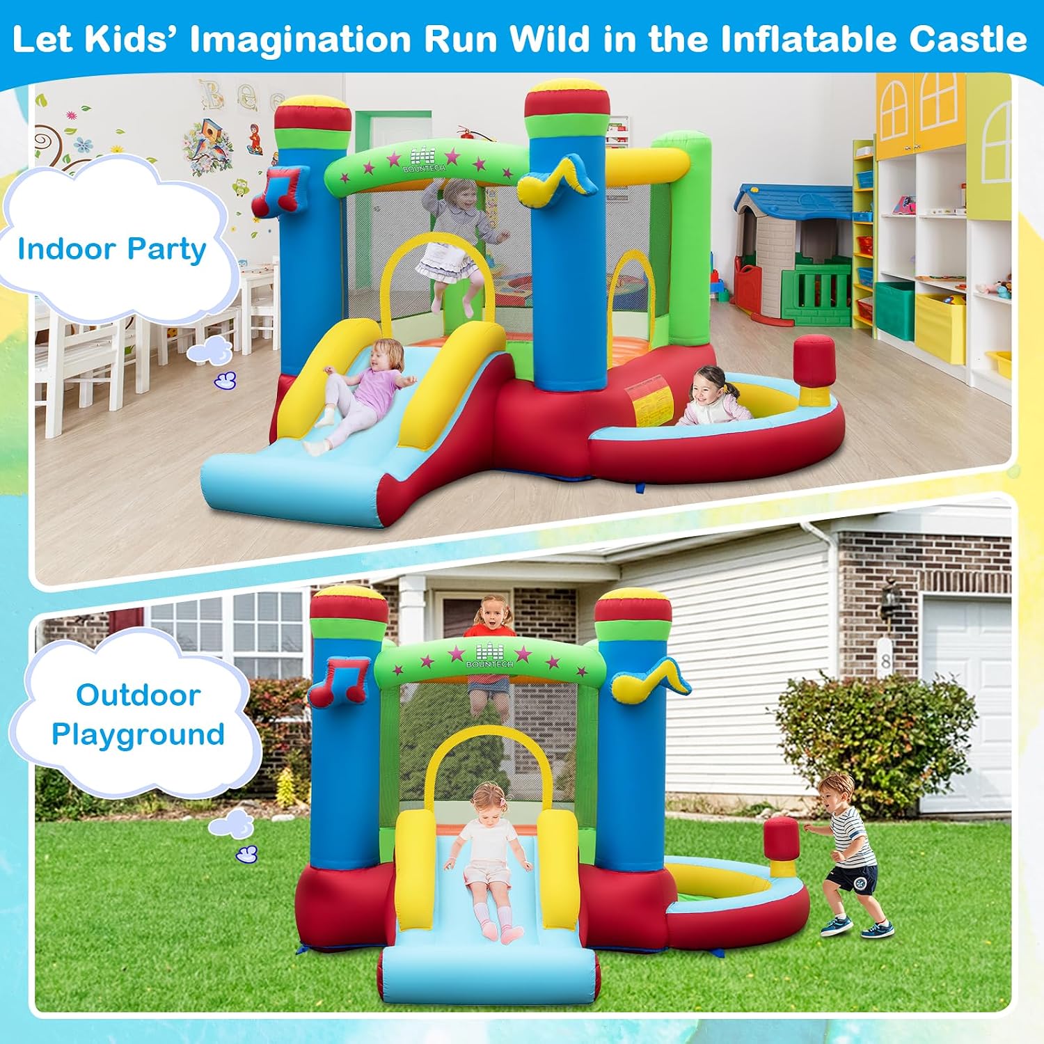 Inflatable Bounce House with B - огляд і ціна Kids Outdoor Inflatable