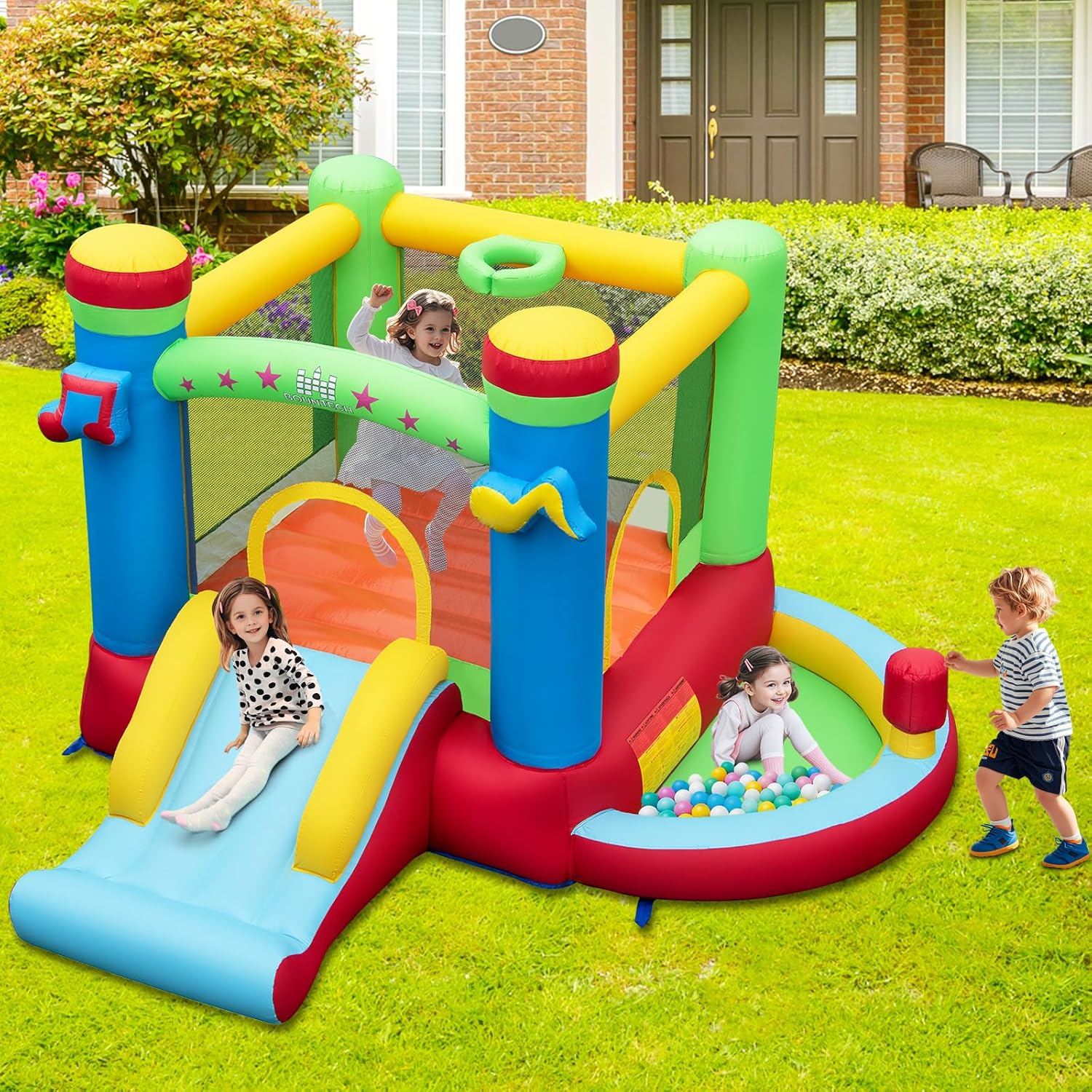 Inflatable Bounce House with B - огляд і ціна Kids Outdoor Inflatable