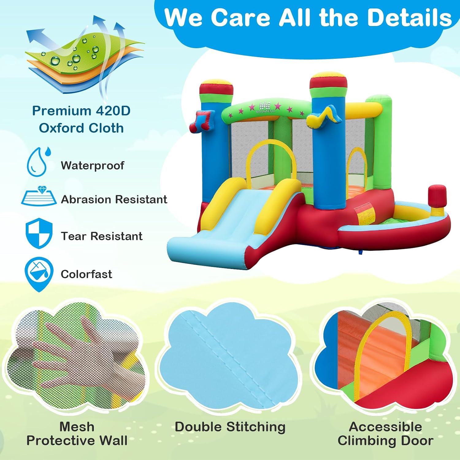 Inflatable Bounce House with B - огляд і ціна Kids Outdoor Inflatable