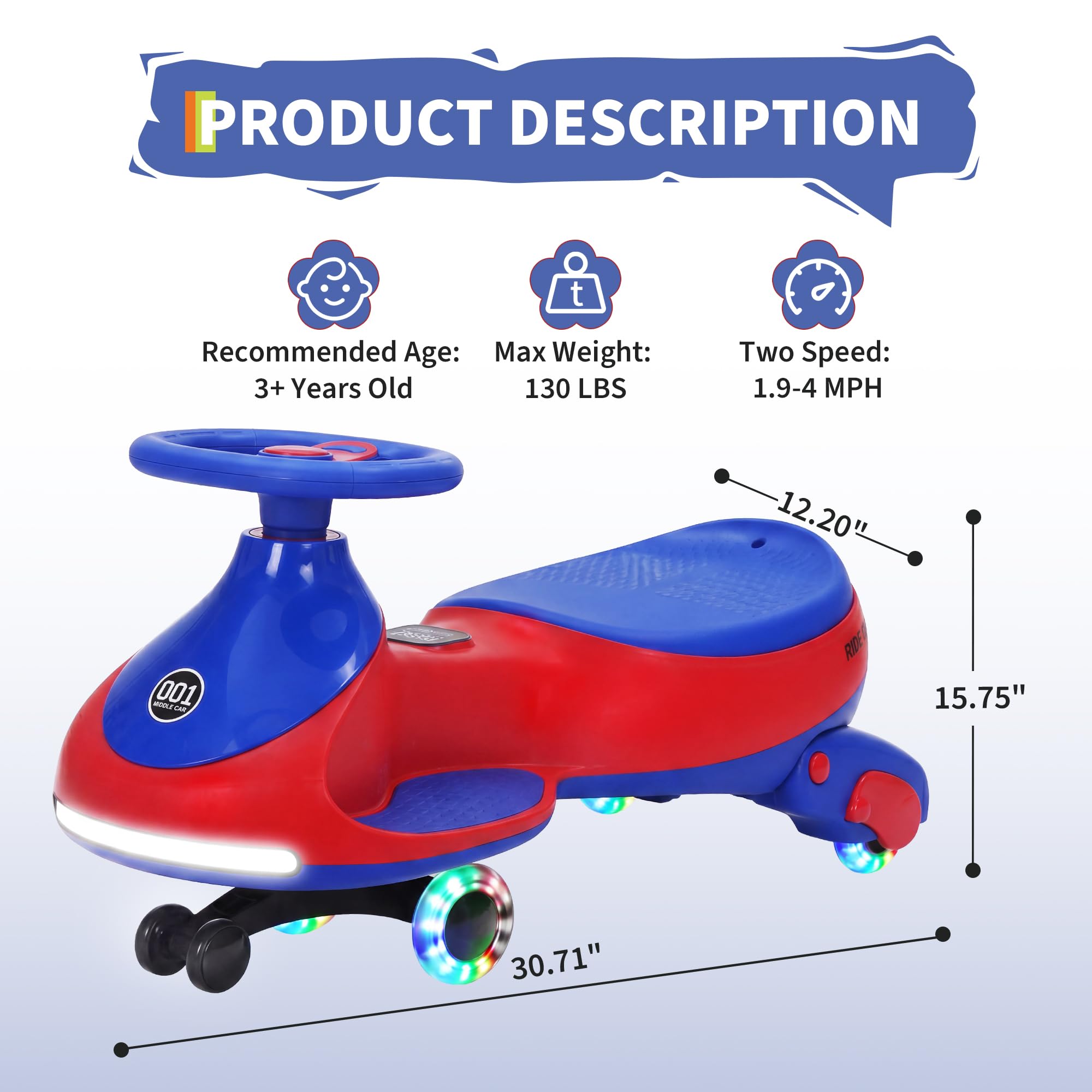 12V Electric Wiggle Car Kids W - огляд і ціна Ride On Toy Car