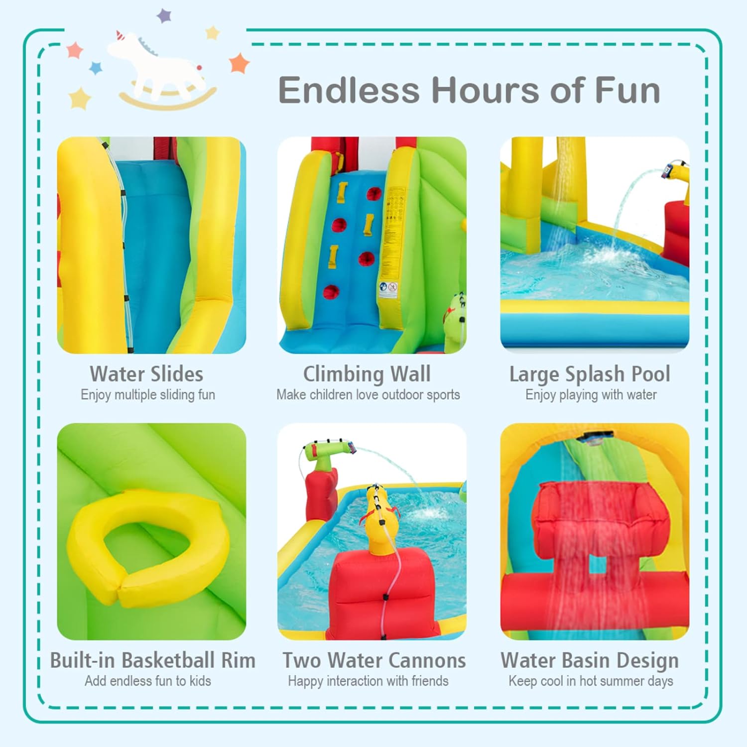 Mega Inflatable Water Park Bou - огляд і ціна Kids Outdoor Water Park