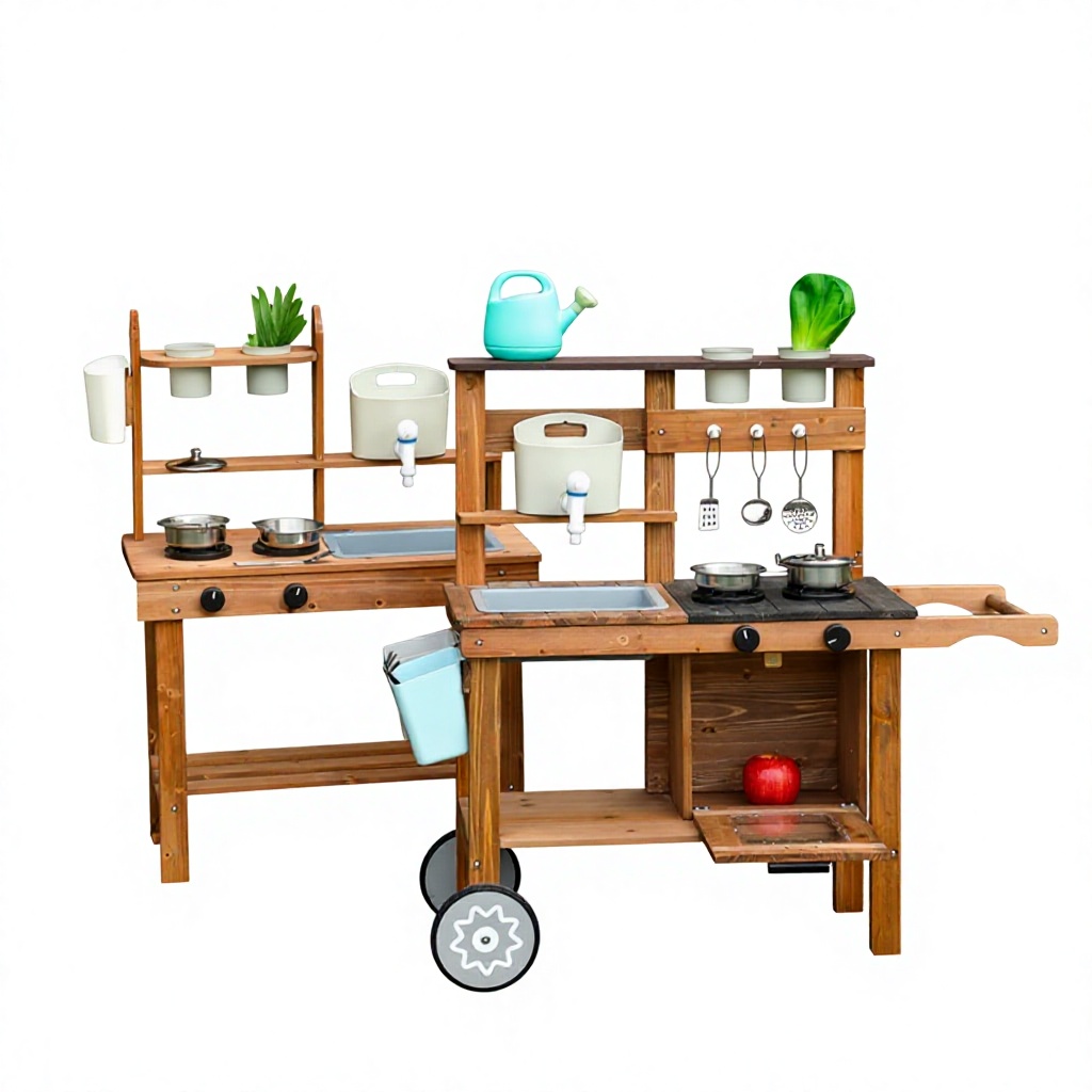 Montessori Outdoor Wooden Mud  - огляд і ціна Kids Outdoor Wooden Playset