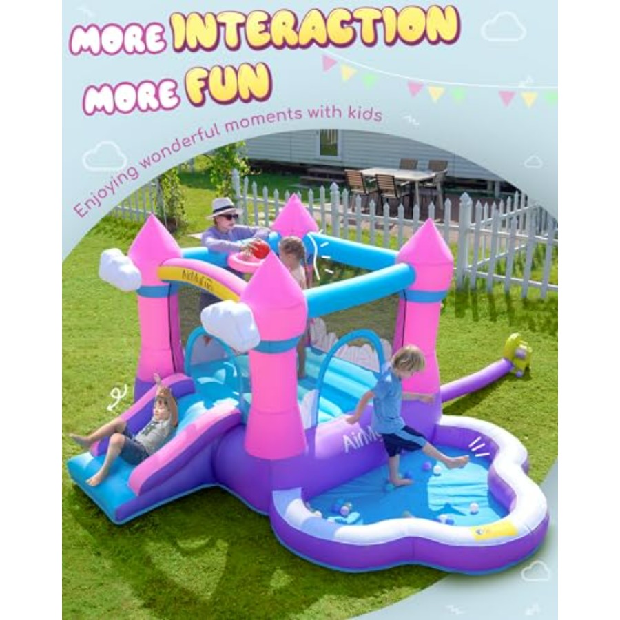Pink inflatable bounce house f - огляд і ціна Kids Outdoor Water Slide