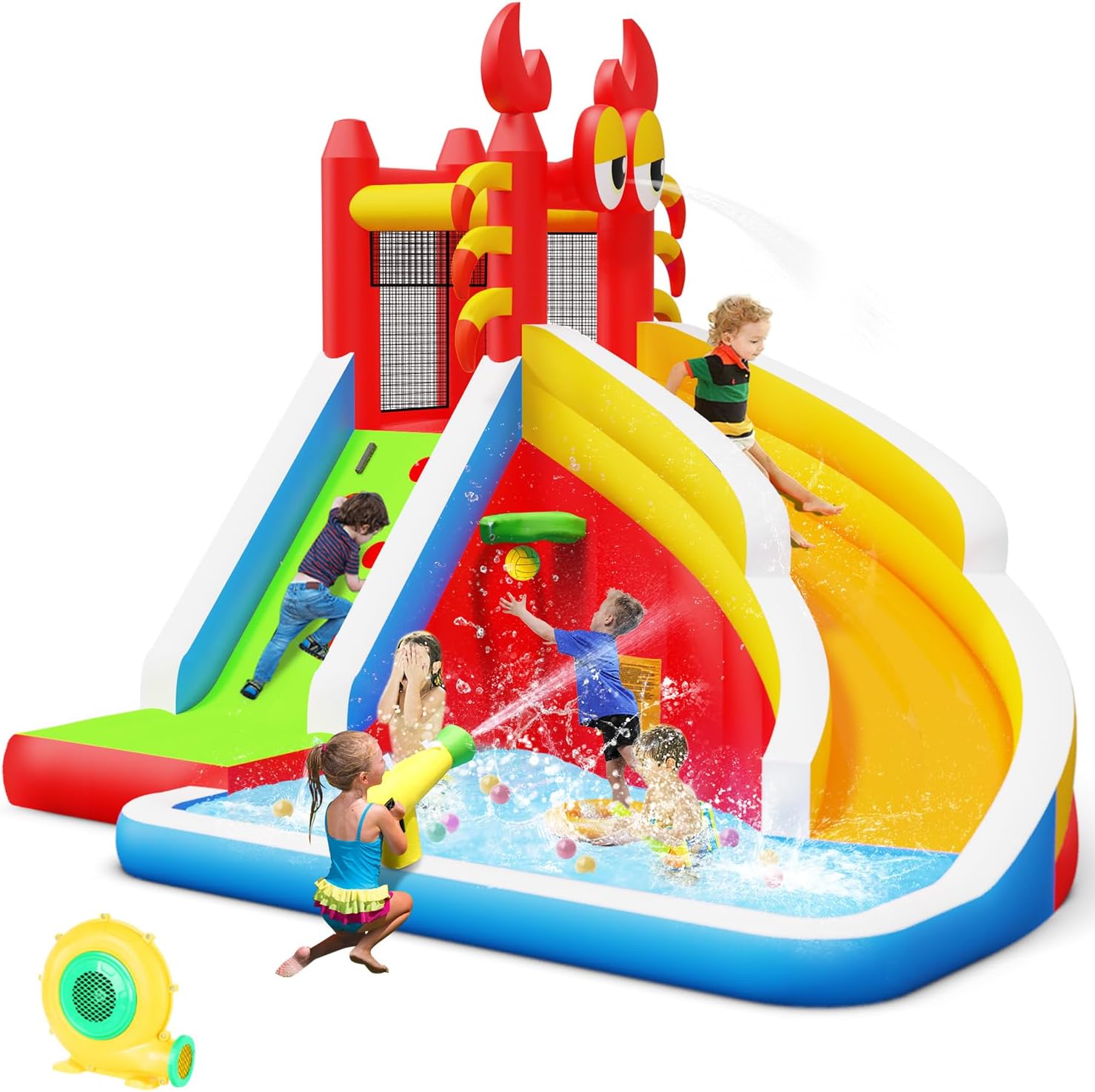 Large Inflatable Bounce House  - огляд і ціна Kids Outdoor Water Slide