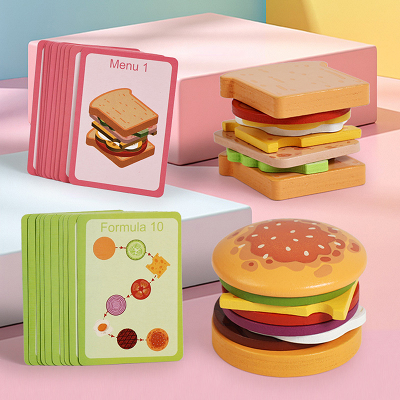 ·NewWooden Hamburg Sandwich St - огляд і ціна Kids Outdoor Kitchen Accessories