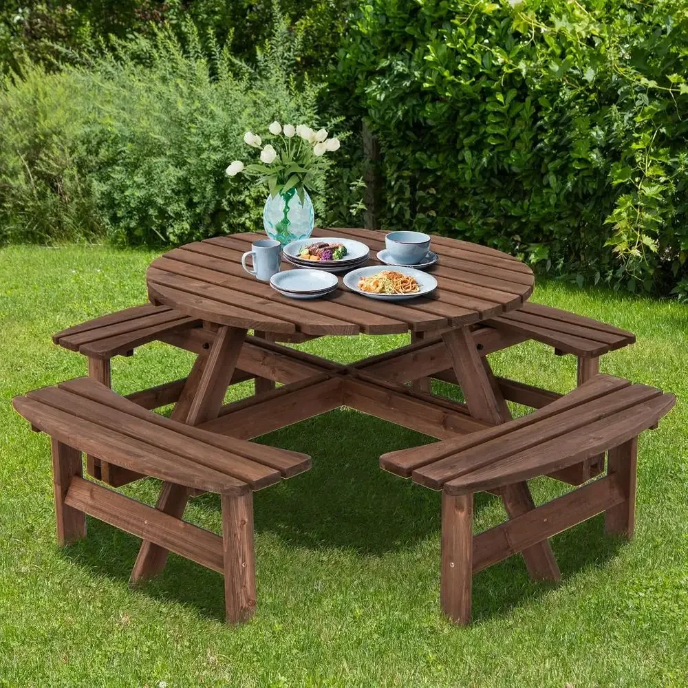 Wooden Picnic Table Set with W - огляд і ціна Kids Outdoor Umbrella For Table