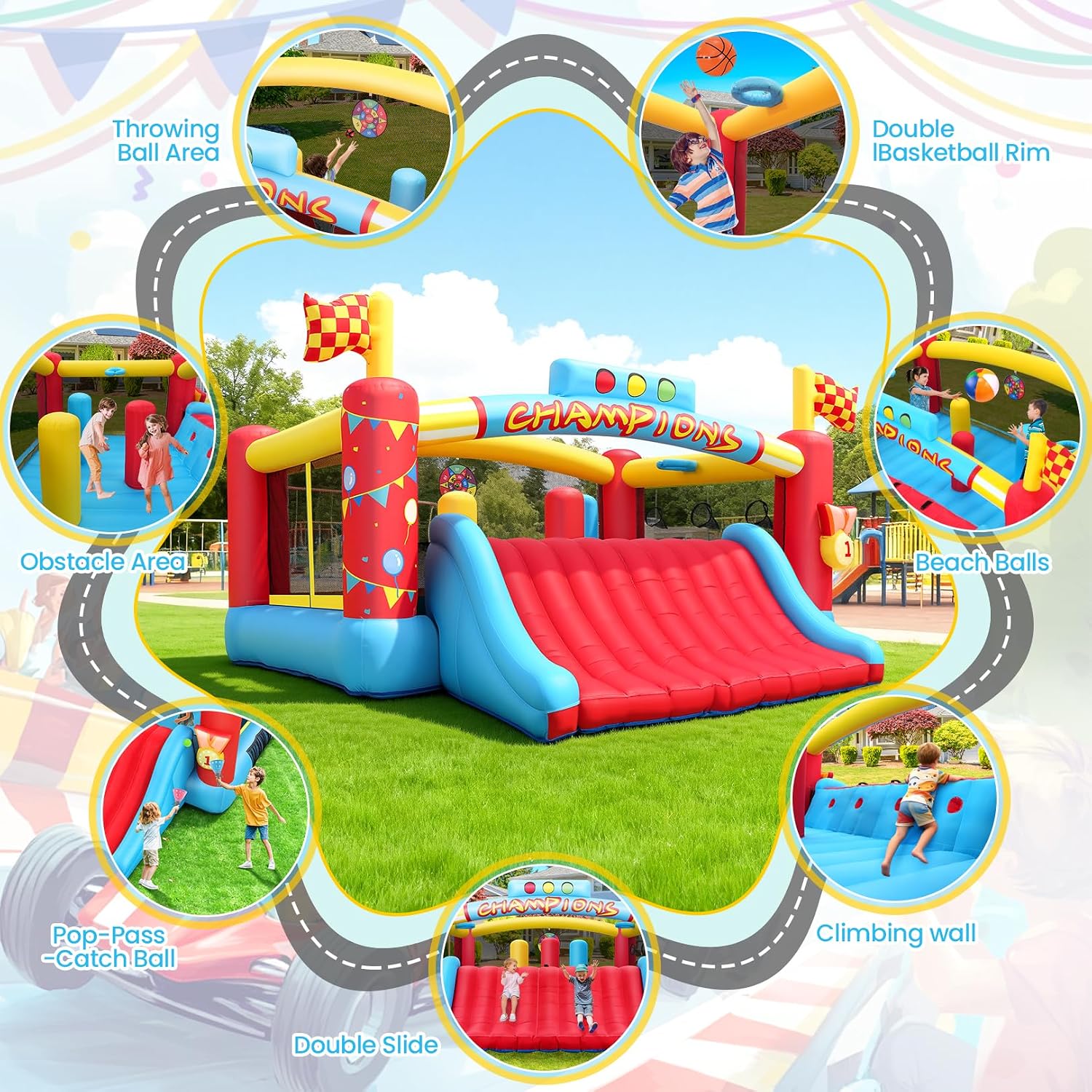 13FT Big Inflatable Bounce Hou - огляд і ціна Kids Outdoor Inflatable