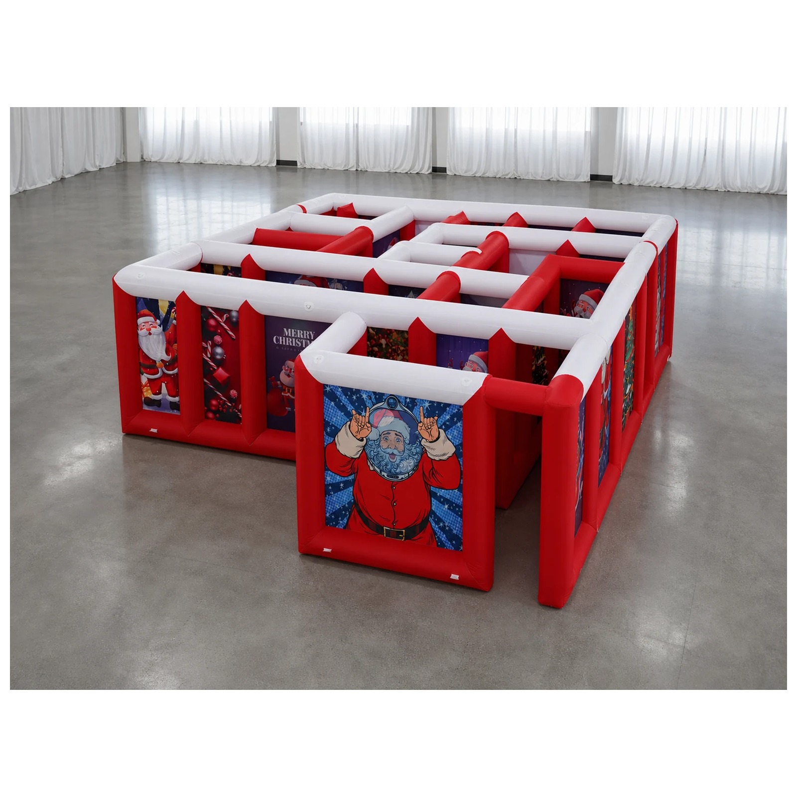 Large Red White Flat Roof Infl - огляд і ціна Kids Outdoor Inflatable