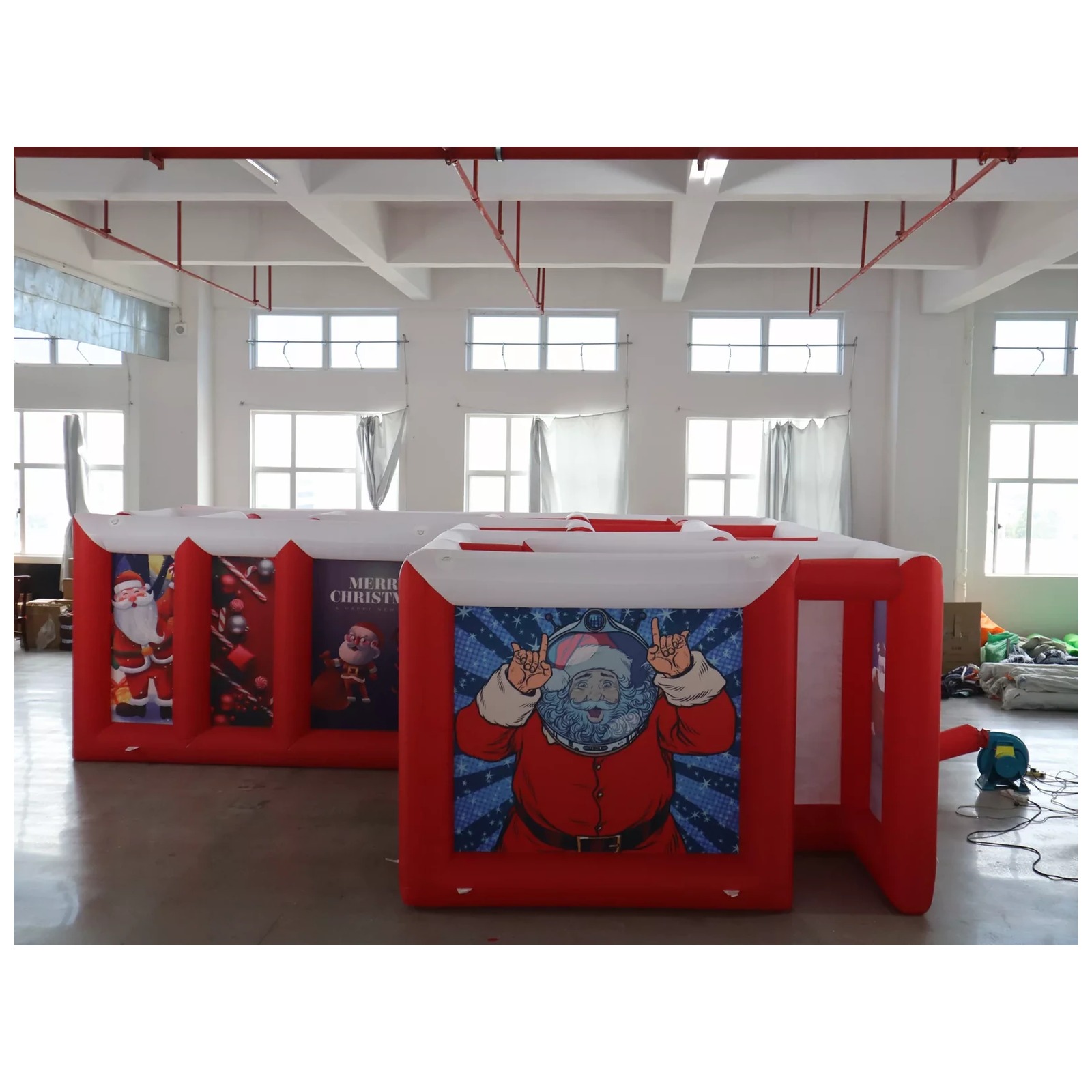 Large Red White Flat Roof Infl - огляд і ціна Kids Outdoor Inflatable