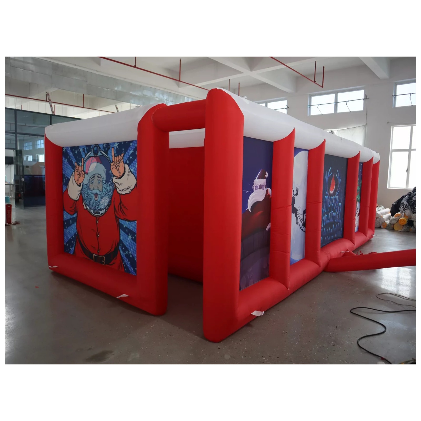 Large Red White Flat Roof Infl - огляд і ціна Kids Outdoor Inflatable