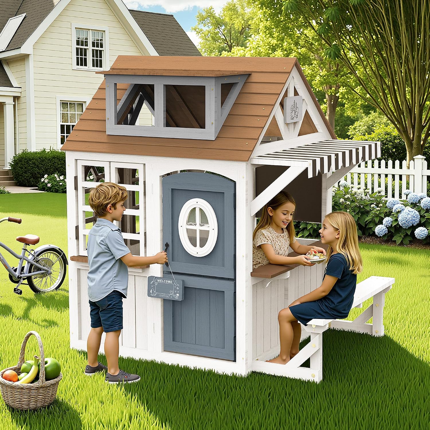 Albott Kids Outdoor Wooden Pla - огляд і ціна Kids Outdoor Wooden Playset
