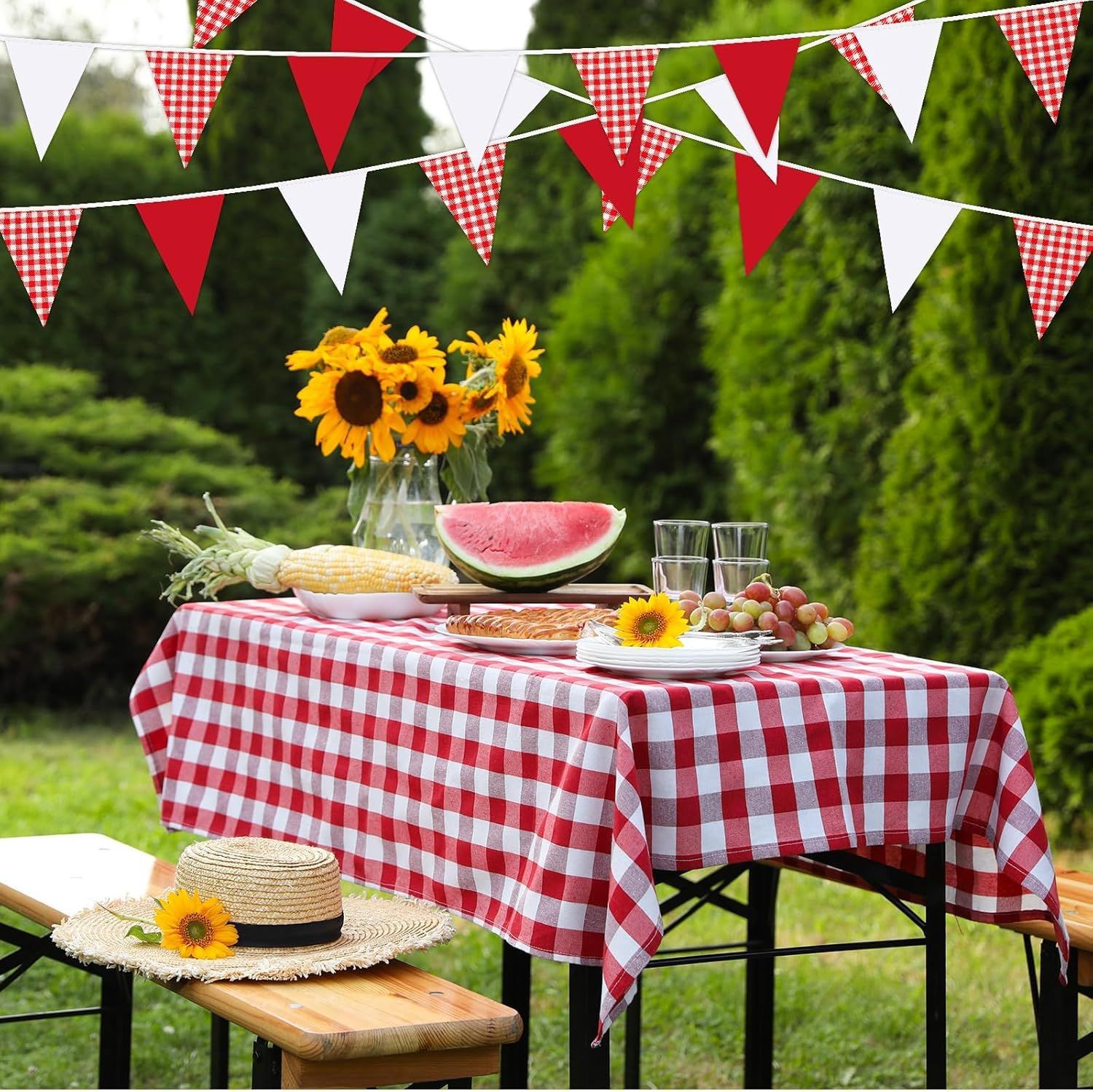 Red and White Banner Triangle  - огляд і ціна Kids Outdoor Garden Set